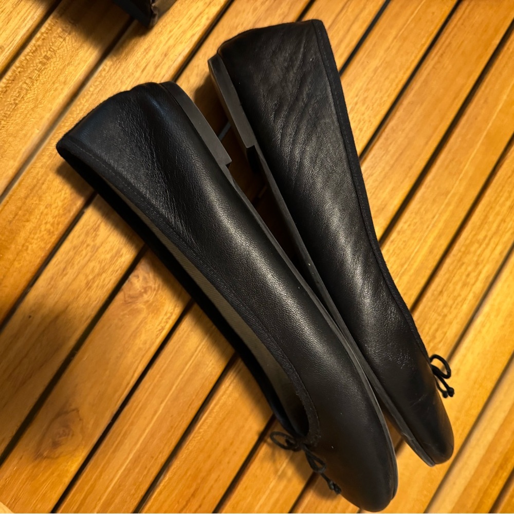 J.Crew black leather ballet flats - Picture 4 of 7